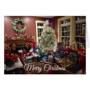 Magnifique sapin de Noël et carte décorative