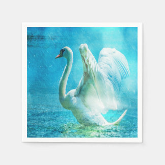 Magnifique serviettes en papier cygne