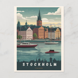 Magnifique Stockholm Skyline carte postale