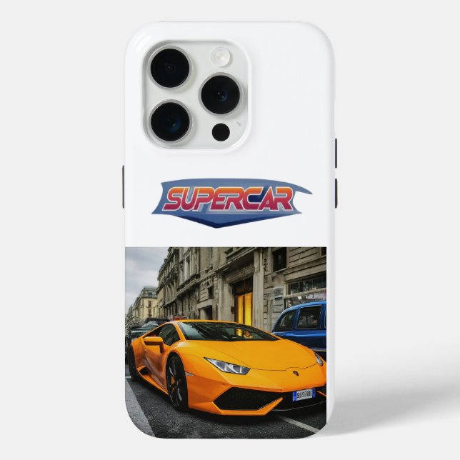 Magnifique Supercar iPhone 15 Pro Coque Design. (Verso)