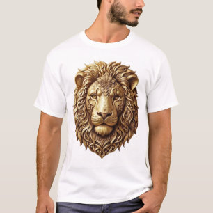 Magnifique T-Shirt Art Tribal Ornement Tête de Lio