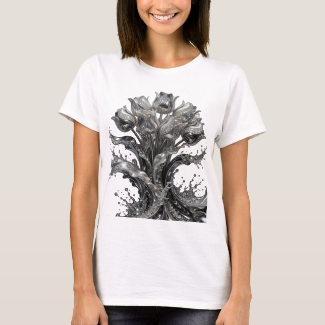 Magnifique T-shirt avec déclaration d'ART ABSTRAIT (Devant)