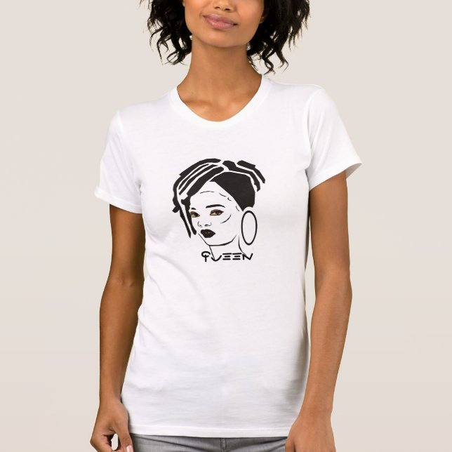 Magnifique T-shirt de la reine africaine (Devant)