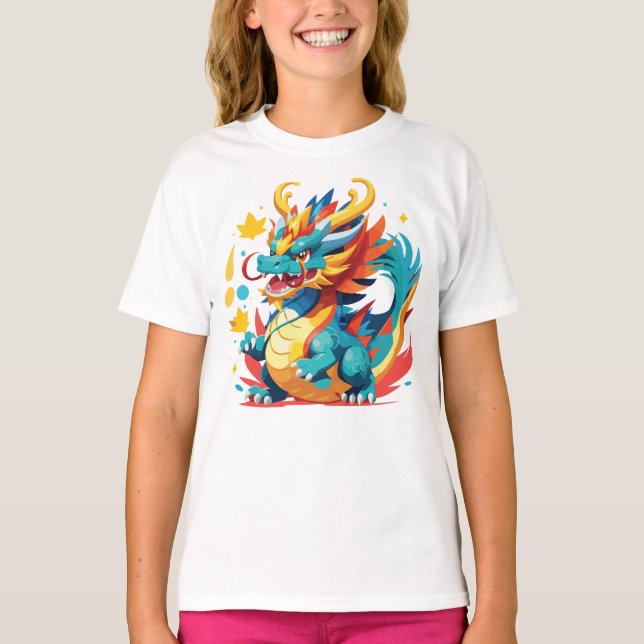 Magnifique T-shirt Dragon Cartoon (Devant)