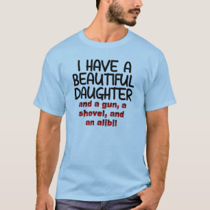 Magnifique T-Shirt Drôle Alibi Pelle à Fusil de Fi