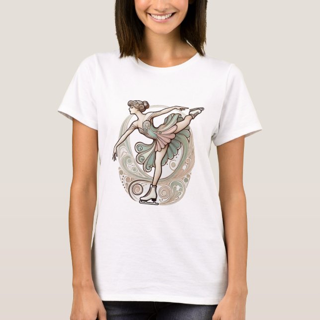 Magnifique T-shirt femme Patineuse de glace Art No (Devant)