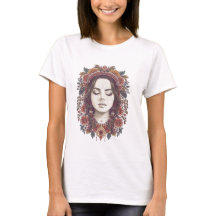 Magnifique T-Shirt Fille Floral Boho 
