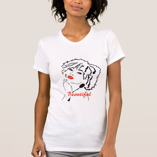 Magnifique T-shirt minimaliste "belle femme" (Devant)