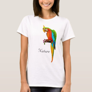 Magnifique T-shirt multicolore Macaw Bird