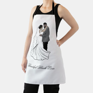 Magnifique tablier d'amour noir