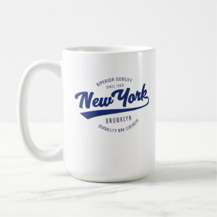 magnifique tasse à café avec badge NEW YORK