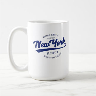 magnifique tasse à café avec badge NEW YORK