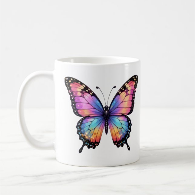 Magnifique tasse avec image de papillon  (Gauche)