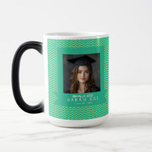 Magnifique tasse de café pour diplômé à motif zigz