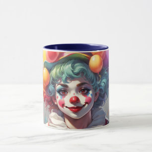 Magnifique tasse de clown à monogramme personnalis