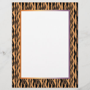 Magnifique Tigre Imprimer Bordure Papier