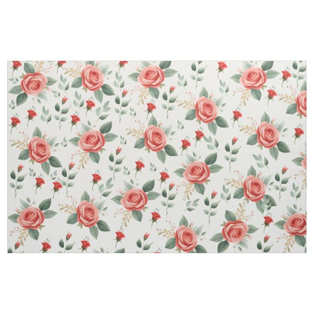 Magnifique tissu de fleurs de rose design floral e (Fat Quarter)