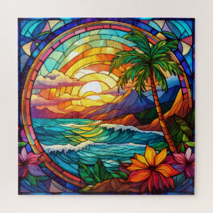 Magnifique Tropical vitrail art puzzle