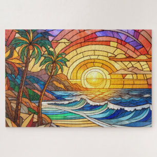 Magnifique Tropical vitrail art puzzle
