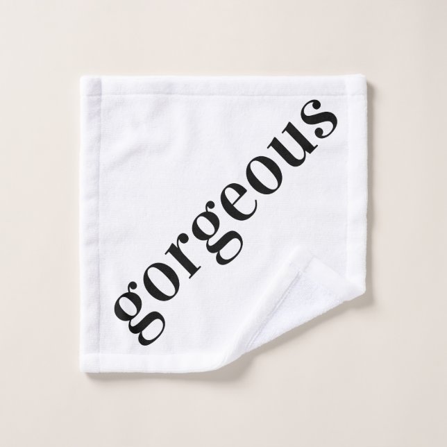 Magnifique Typographie Monochrome (Gant de toilette)