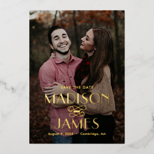 Magnifique Union FOIL Wedding Enregistrer La Carte