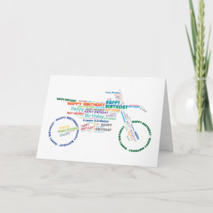 Magnifique Vélo de rêve d'anniversaire carte