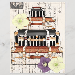 Magnifique vintage voyage valises scrapbooking