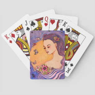 Magnifique Violet Cartes De Jeu