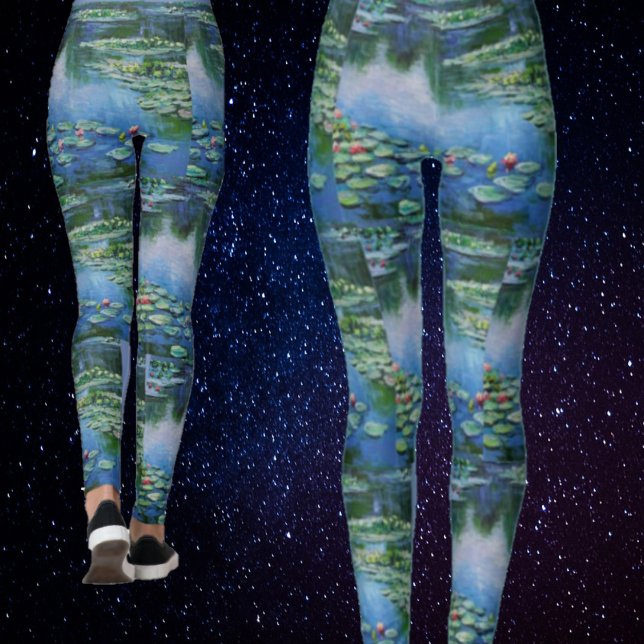 Magnifiques leggings aquarelle aux nénuphars de Mo (Créateur téléchargé)