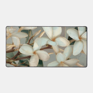 Magnolia blanche Floral Ligne dorée Marbre