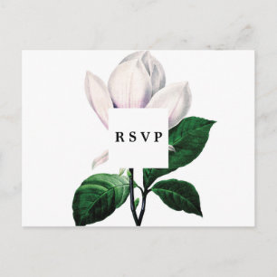 magnolia botanique mariage rsvp carte postale