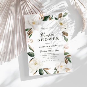 Magnolia couples floraux douche invitation