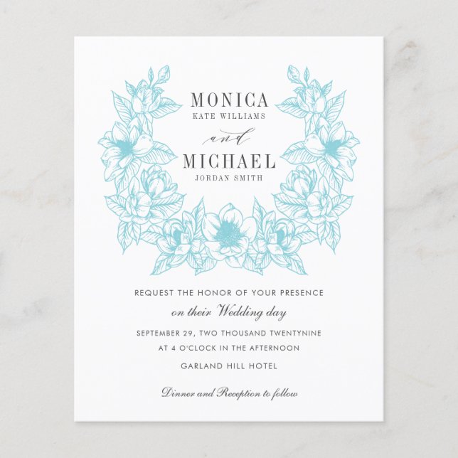MAGNOLIA Couronne BUDGET Chic AQUA Mariage  (Devant)