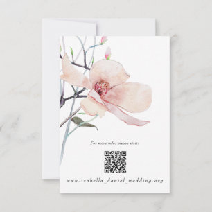 Magnolia Détails du Mariage Carte de boîtier Qr Co