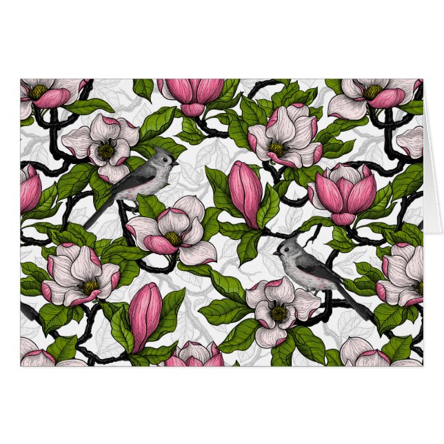 Magnolia en floraison et tireur (Devant horizontal)