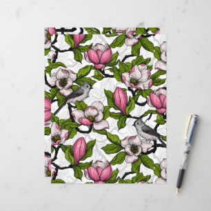 Magnolia en floraison et tireur