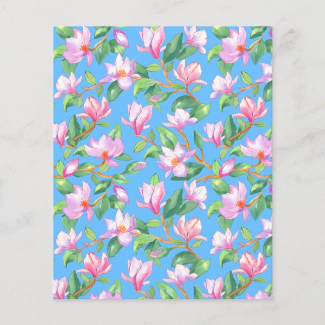 Magnolia en floraison sur le bleu ciel (Devant)