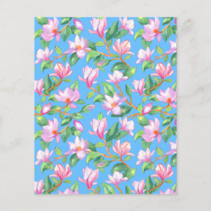 Magnolia en floraison sur le bleu ciel