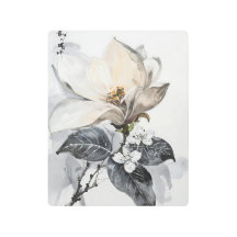Magnolia Fleur Aquarelle Métal Art