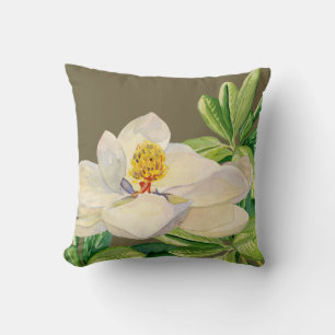 Magnolia Floral Art Décoratif Oreiller