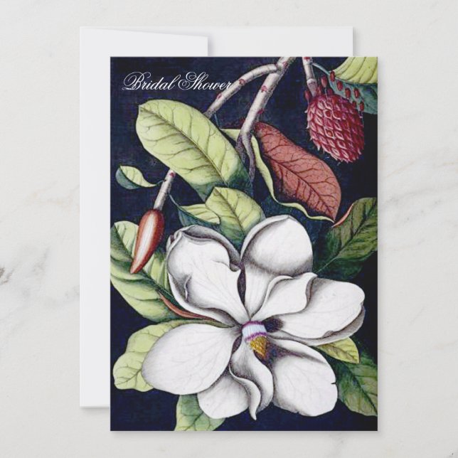 Magnolia - Invitation de douche nuptiale (Devant)