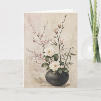 Magnolia japonaise Carte de vœux Fleur de cerisier