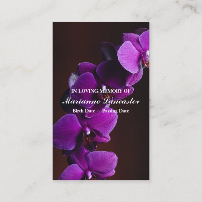 Magnolia pourpre | Cartes de prières funéraires co (Devant)