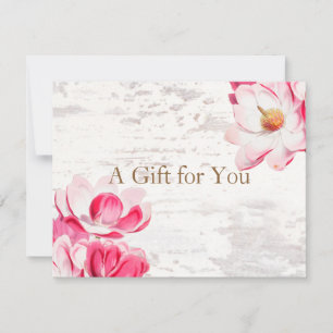 Magnolia rose Rustique Patiné Bois