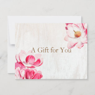 Magnolia rose Rustique Patiné Bois