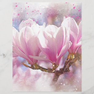 Magnolia Rose Violet en Fleur - Fleur de Printemps