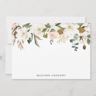 Magnolias aquarelles Papeterie personnalisée
