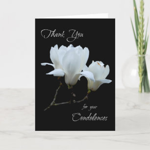 Magnolias de blanc de condoléances de Merci