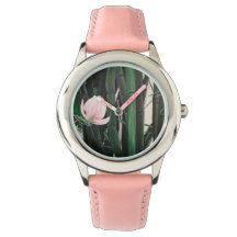 Magnolias en bambou - montre personnalisée, bande