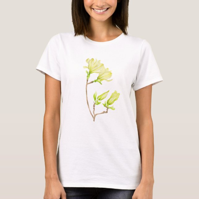 Magnolias Jaune en T-shirt (Devant)